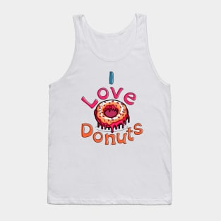 I love donuts for donut lovers Tank Top